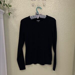 Old Navy Snug Black Ribbed Long Sleeve Top